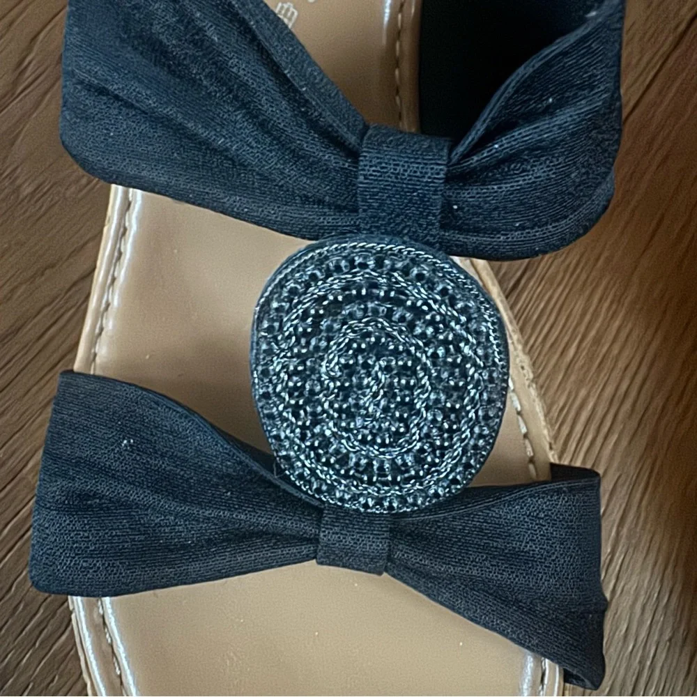 Italian Shoemakers Black Wedge Sandals